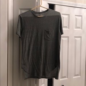 Grey elongated T shirt